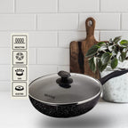 Wyking Deluxe 26cm Induction Wok Pan with Glass Lid