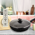 Wyking Deluxe 28cm Induction Wok Pan with Glass Lid
