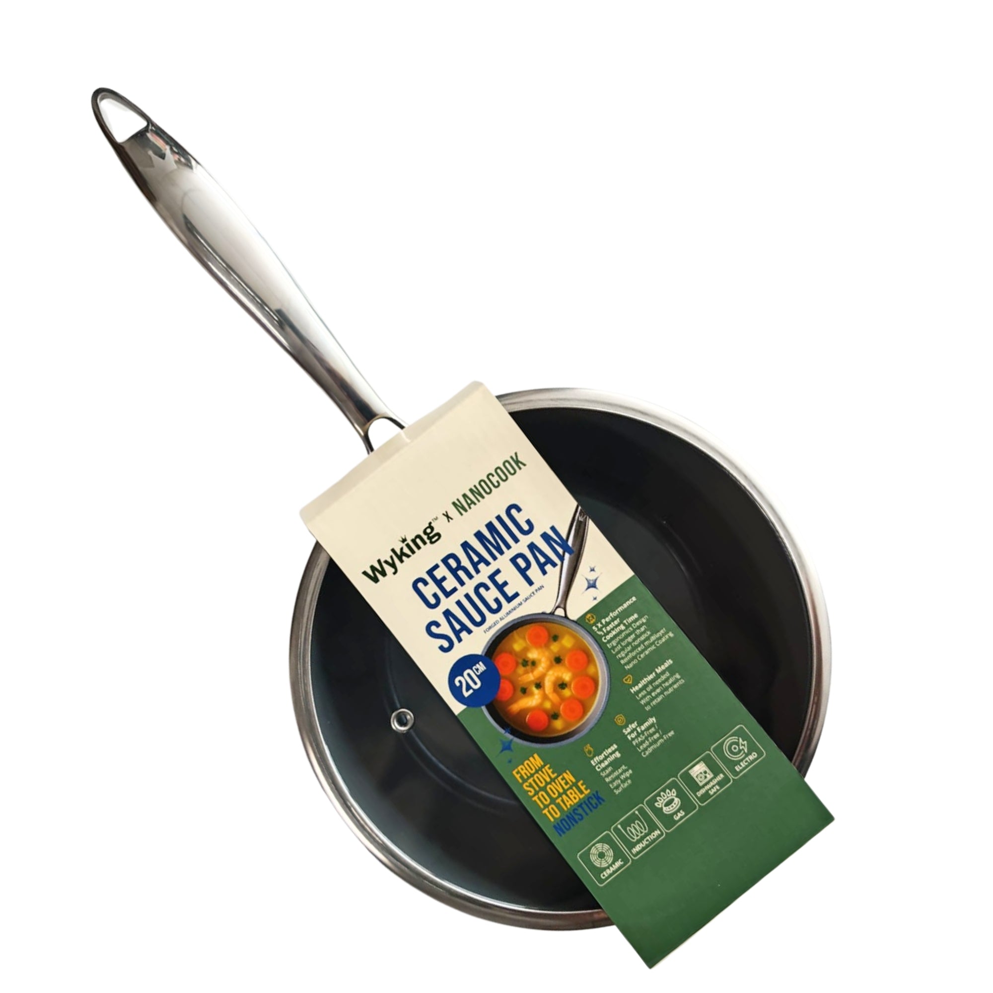 Wyking Nanocook Ceramic  Nonstick Sauce Pan 20cm