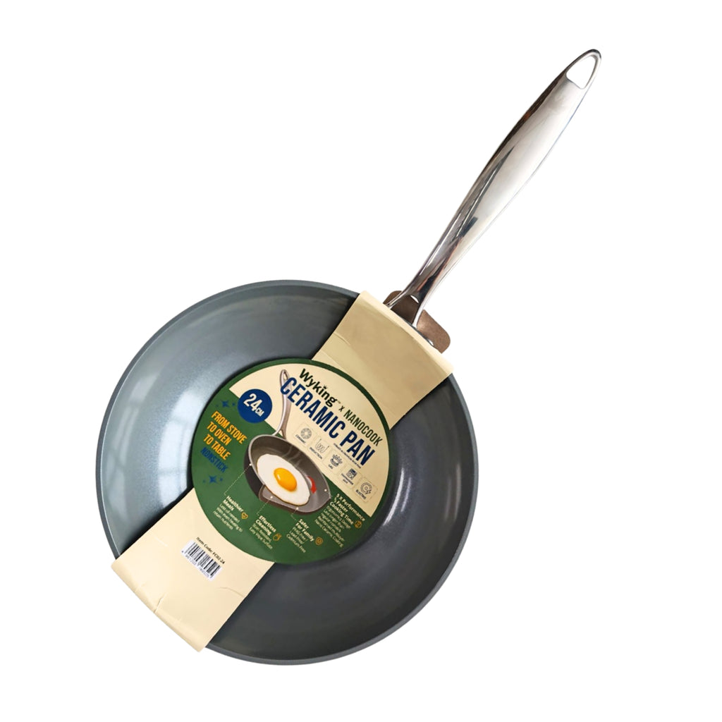 Wyking Nanocook Ceramic Nonstick Wok Pan 24cm