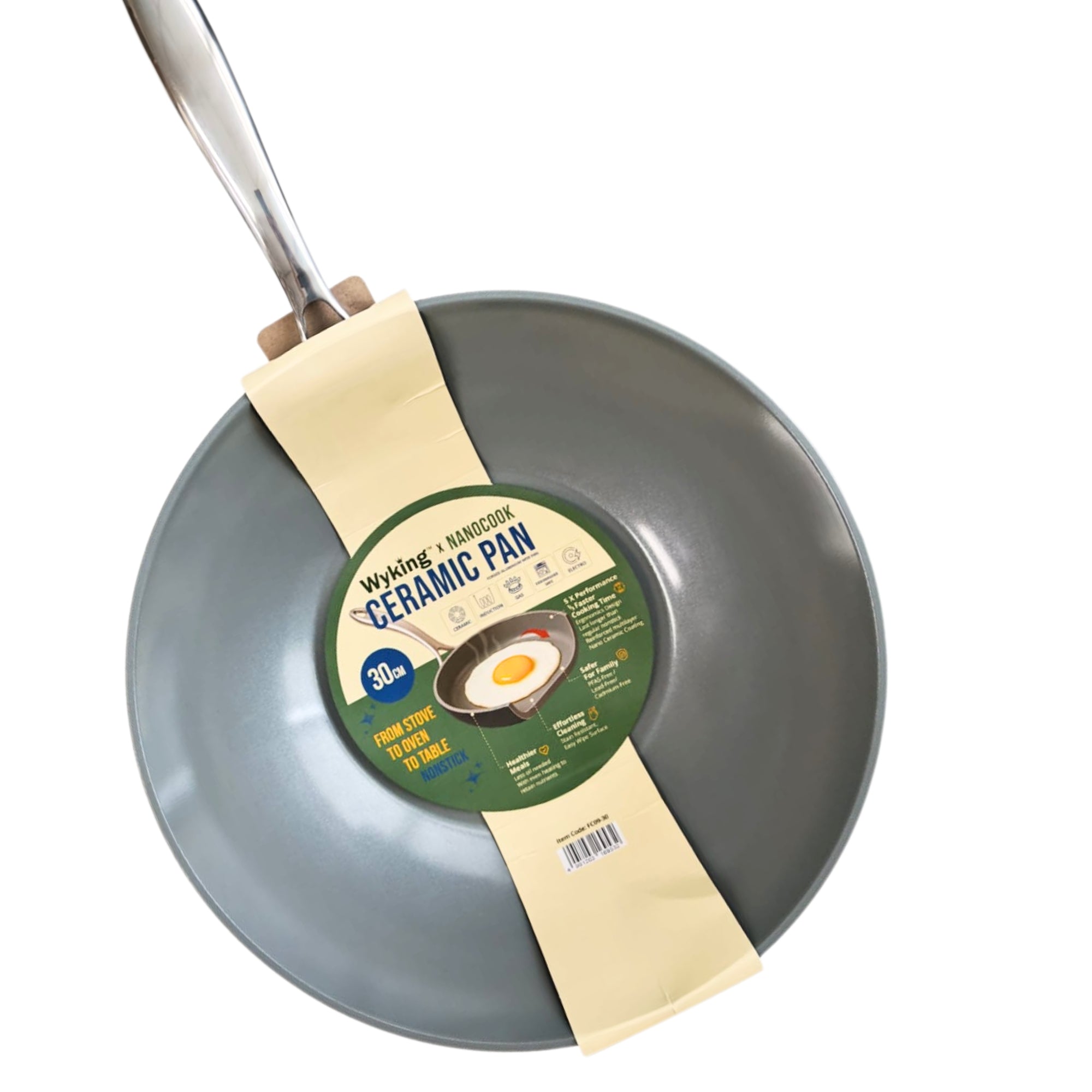 Wyking Nanocook Ceramic Nonstick Wok Pan 30cm