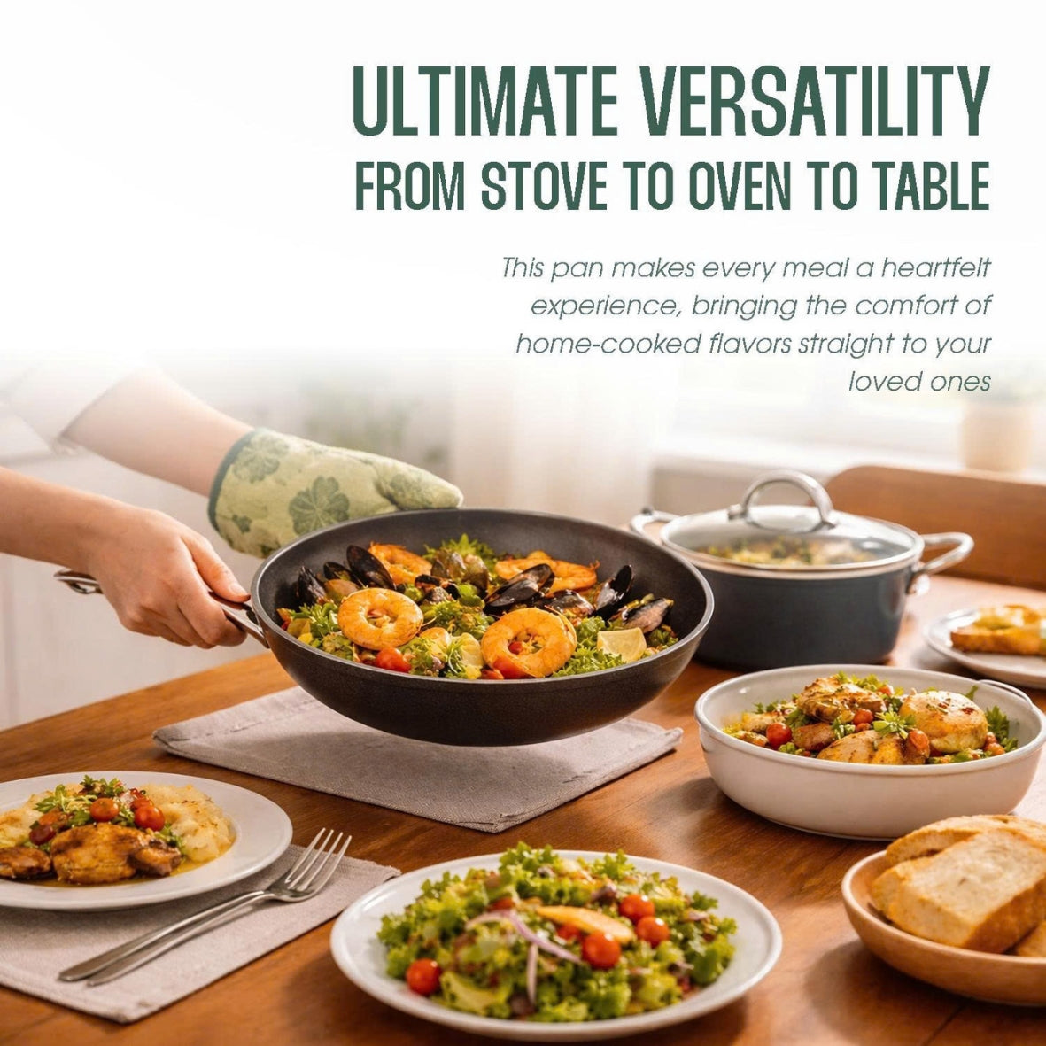 Wyking Nanocook Ceramic Nonstick Wok Pan 30cm