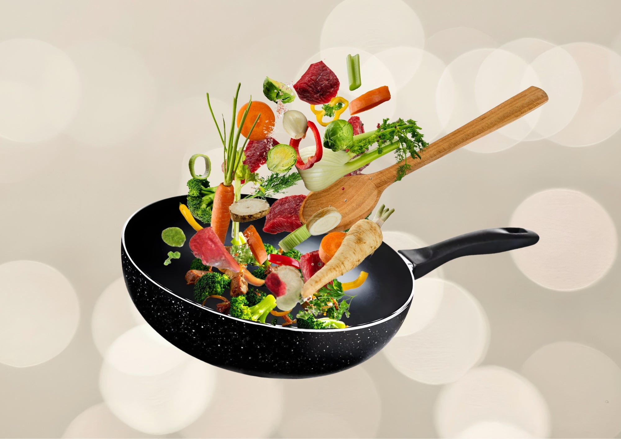 Wyking Deluxe 24cm Induction Wok Pan